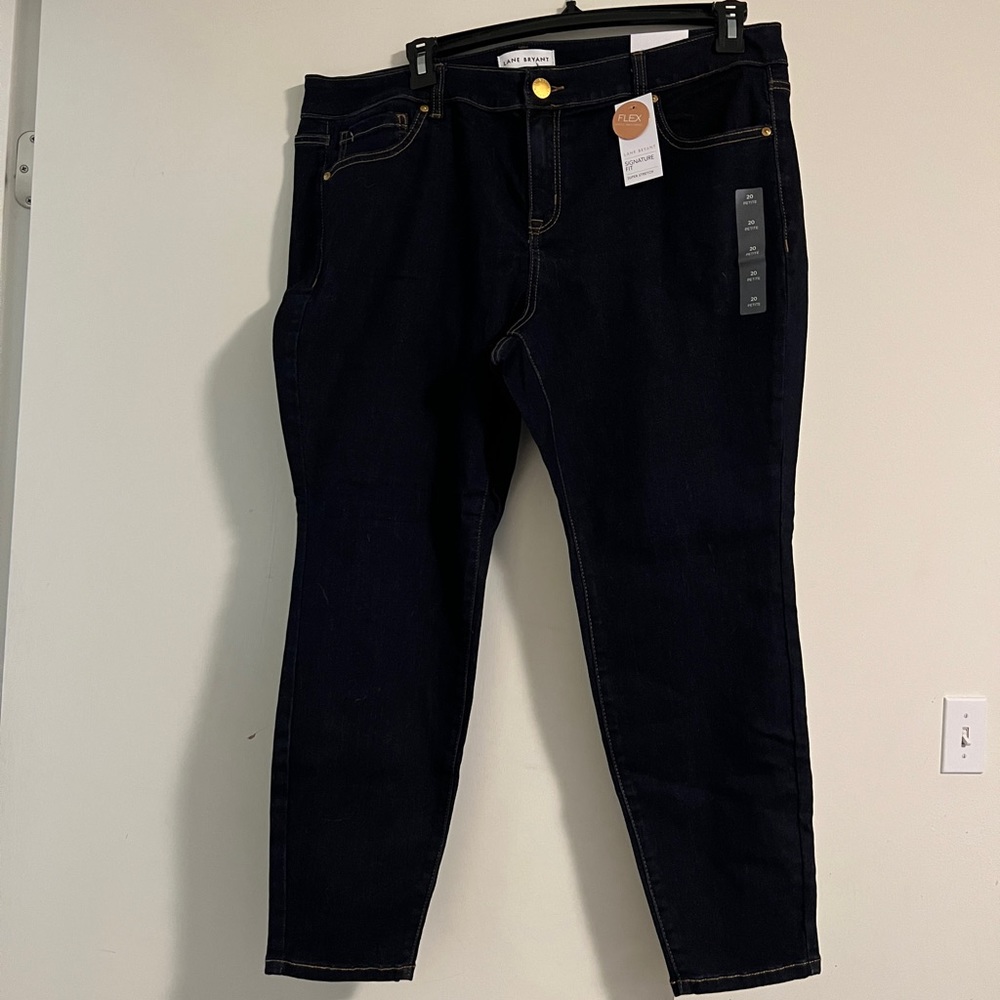 Lane Bryant dark blue skinny jeans Signature Fit 20P New